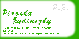piroska rudinszky business card